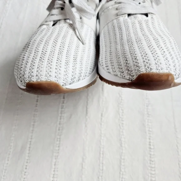 Gap Gapfit Knit Athletic Shoe Sneaker White Stretch Athleisure Lounge Work 7 New - Picture 9 of 16